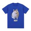 Cat Saying Huh Funny Meme TShirt Unisex Unisex 100 Cotton Breathable Short Sleeve Oversized T Shirts Fashion Harajuku Tee Shirt