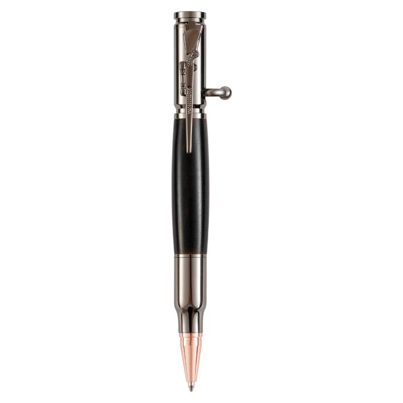 Multifunctional Tactical Pen Bullet Shaped Bolt Action Metal Rifle Clip Gun Ballpoint Pen with Black Ink