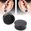 Solid Black Double Flared Ear Plugs No Thread Cylinder Ear Gauges Body Piercing Jewelry