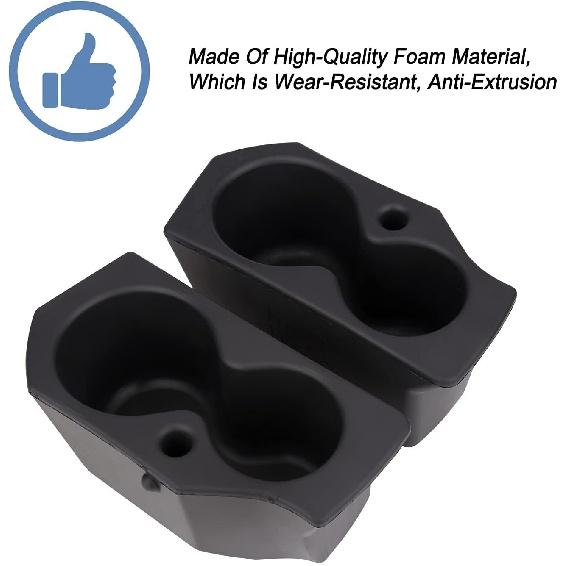 ONER Left And Right Pair Of Foam Door Cup Holder,Compatible With 2009-2018 Dodge Ram 1500 2009- Ram 2500 3500 2016- Ram 4500 5500,Replace #5NN24XXXAA