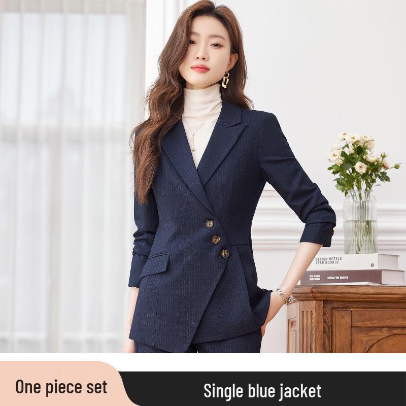 Women's Striped Suit Set 2025: Spring/Autumn Formal Professional Attire
