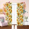 Set Of 2 Yellow Sunflower Butterfly Print Filter Curtain Digital Printing Suitable Living Room Bedroom Home Decoration For Area Made Polyester