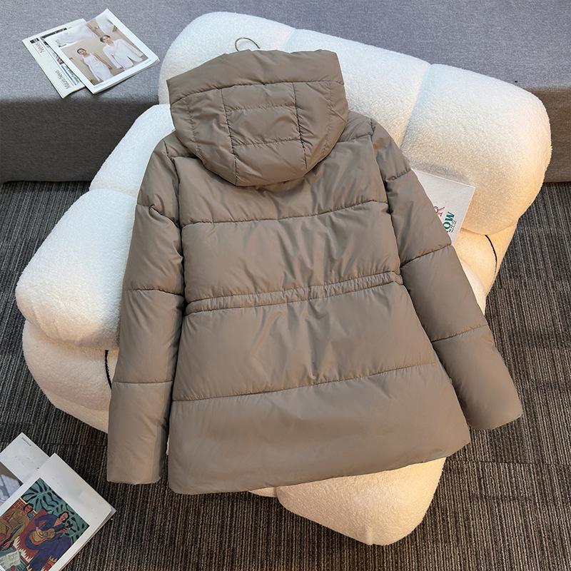 Padded Women's Mid Length Hooded Thick Jackets