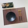 Bamboo Woven Placemat Retangle Shape Thickened Heat-Resistant Oil-Resistant Non-Slip Parties Weddings Banquets