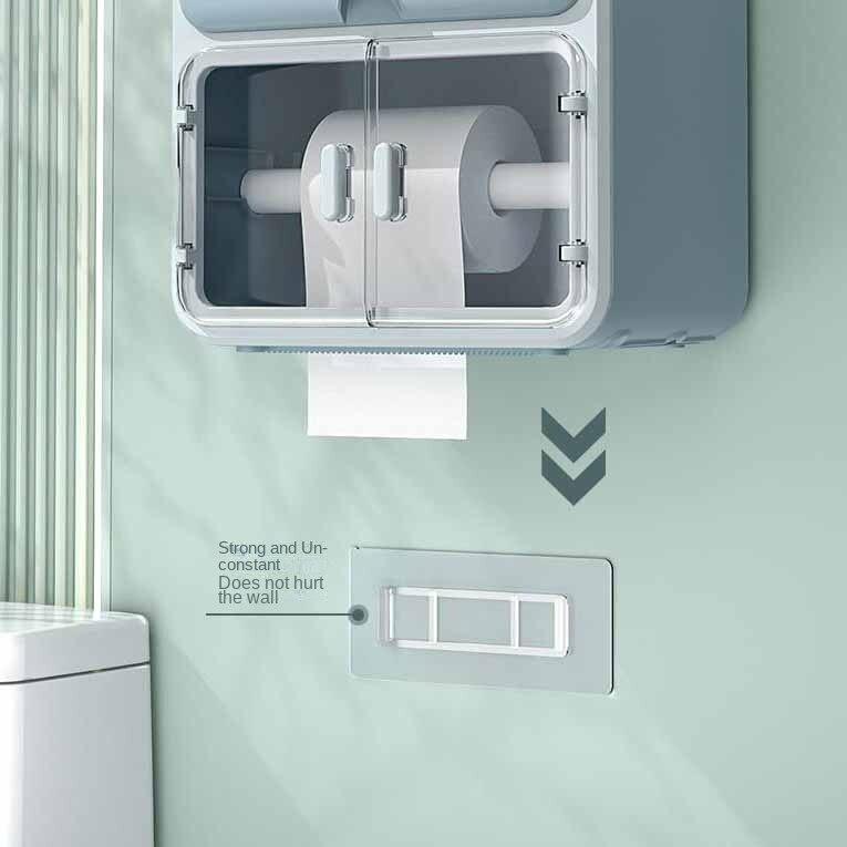 Waterproof  Tissue Box Toilet Wall-mounted Paper-pulling Creative Waterproof Shelf Paper Roller