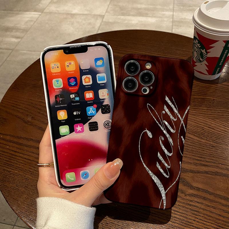 Luxury Letter Lucky Leopard Phone Case for Oppo Realme C75 C63 C65 C67 C53 C55 C35 C33 C20 9 8 Pro Plus 4G 5G Hard PC Cover