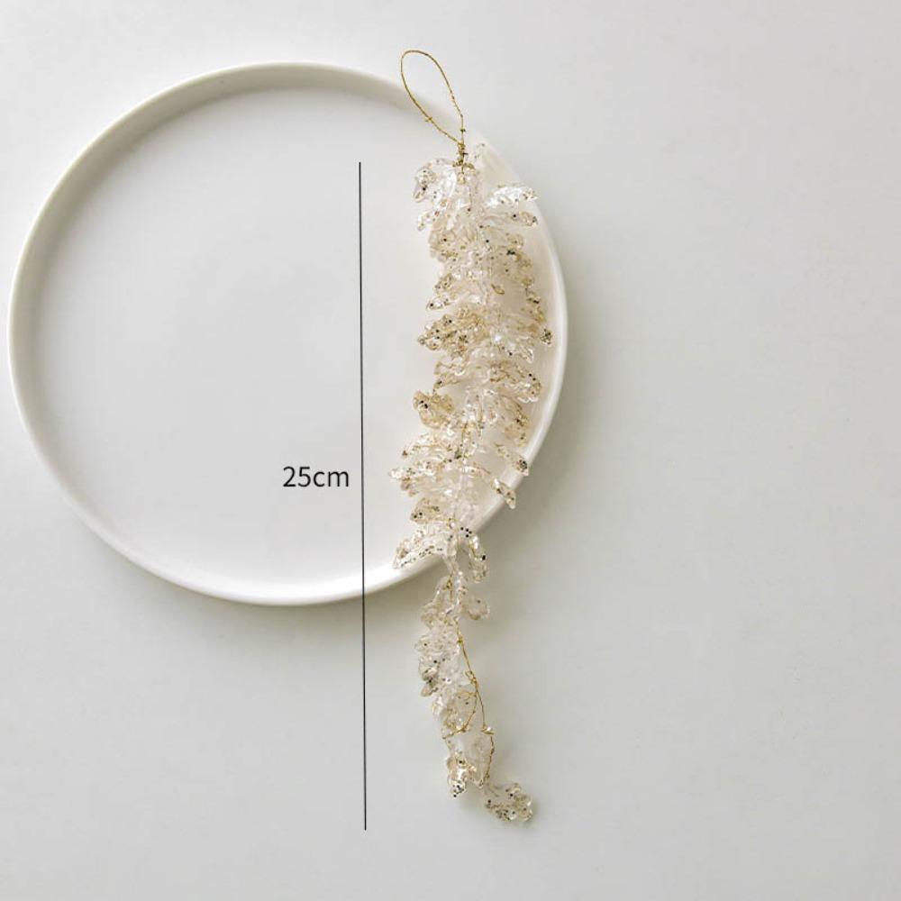 New Acrylic Christmas Crystal Pendants Glitter DIY Christmas Tree Ornaments Icicle Ice edge Crystal Hanging Merry Christma