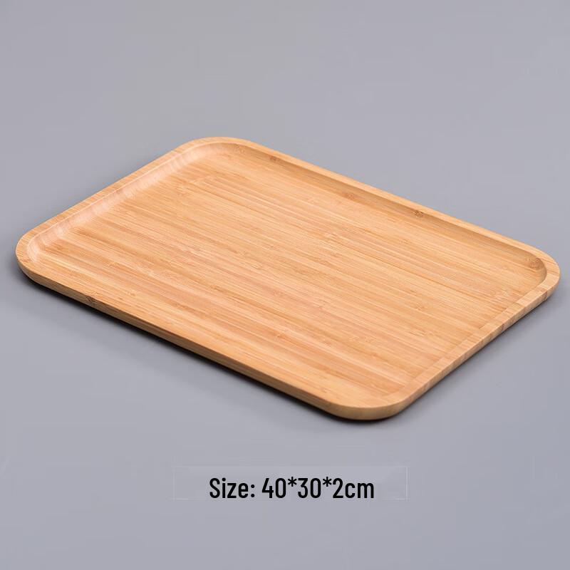 Bamboo Wood Multi-Purpose Serving Tray 40x30x2 cm