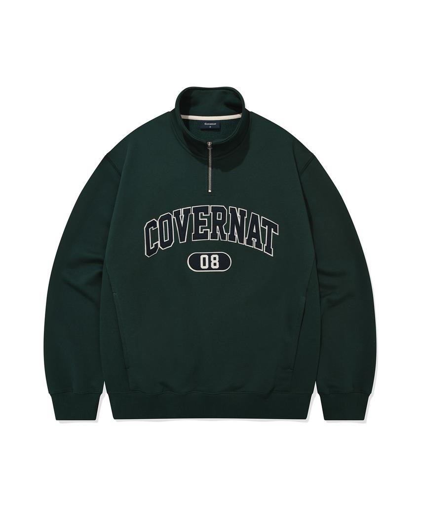 COVERNAT Arch Logo Half-Zip Sweatshirt Green