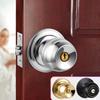 Round Aluminum Alloy Door Knob Lock Set Rotation Knobset with Key Metal Handle for Home Bathroom Bedroom