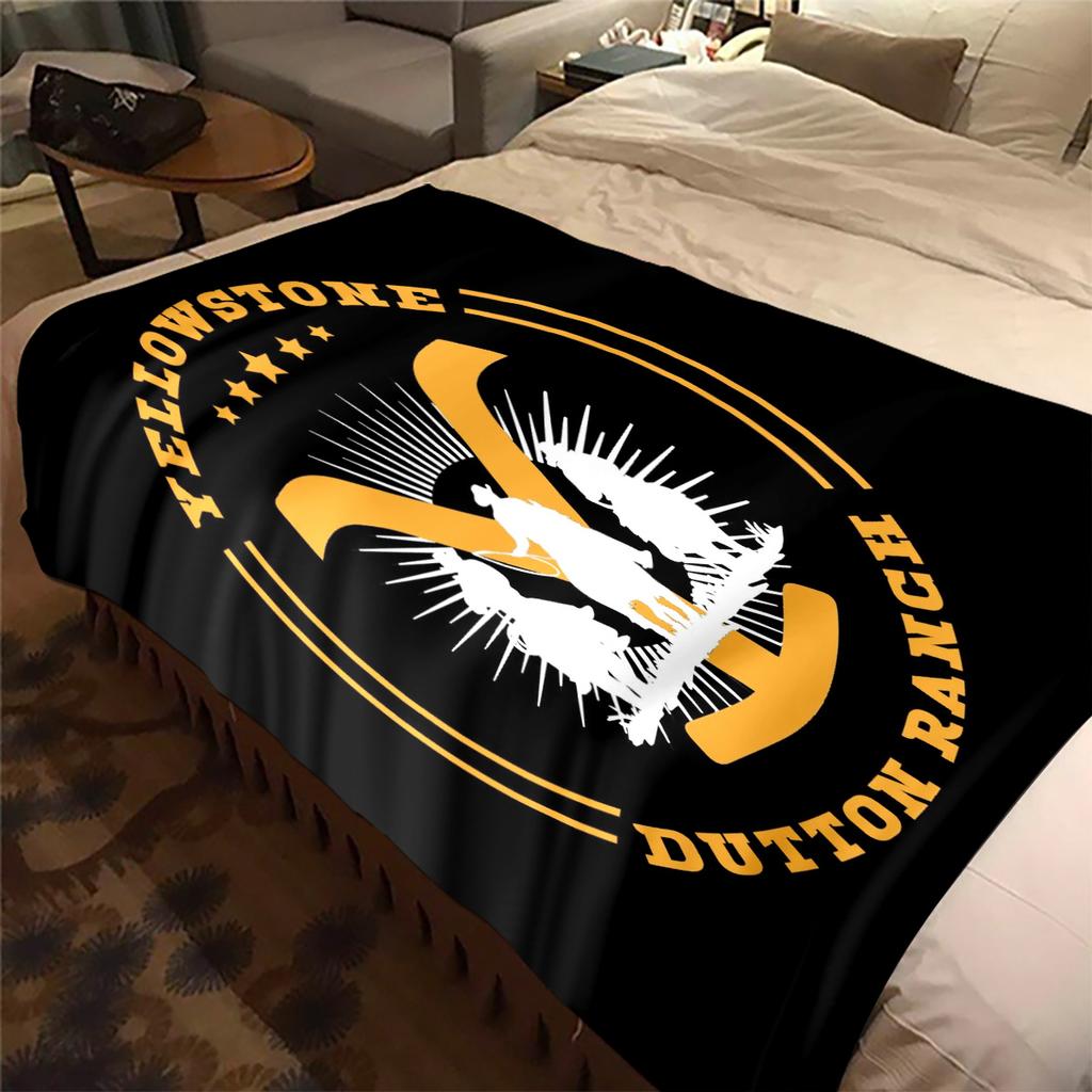 Yellowstone Dutton Ranch Coperta Morbida in Peluche Confortevole per Tutte le Stagioni Coperta per Divano Ufficio Pisolini Coperta da Viaggio all'Aperto Regalo Perfetto