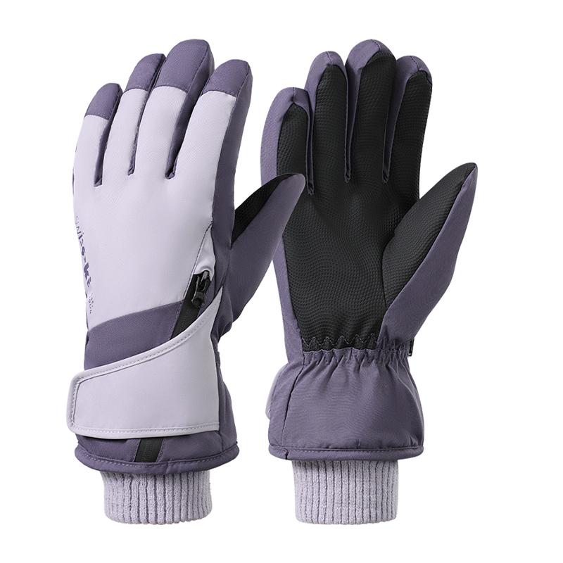 New Stylish Women Custom Logo Windproof Waterproof Winter Warm Thermal Touchscreen Snowboarding Ski Gloves