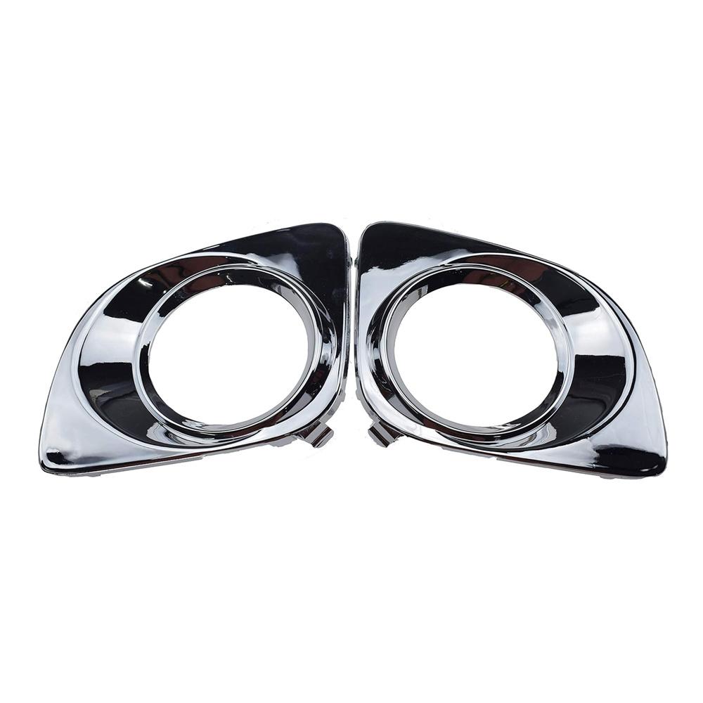 Left & Right Front Bumper Fog Light Trim Chrome Fits For Toyota Venza 2009-2012