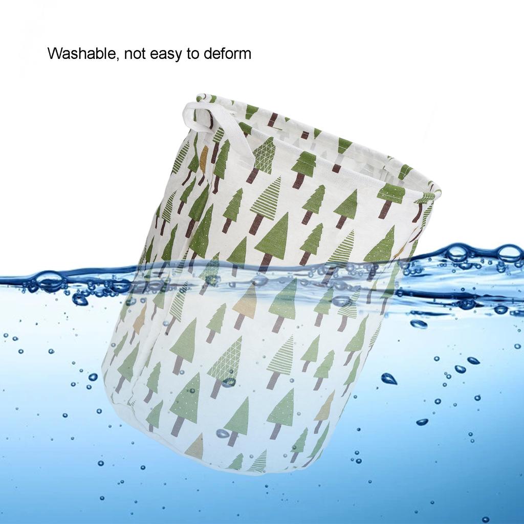Laundry Basket Canvas Collapsible Washable Drawstring Clothes Hamper for Barber Shop