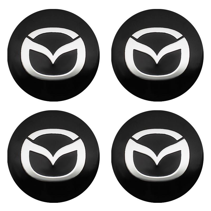 4Pcs Wheel Center Hubcaps 56mm/60mm Diameter for Mazda Atenza GL MX-30 CX-30 2 3 4 5 6 8 CX-3 CX-5 Car Styling Exterior Accessor