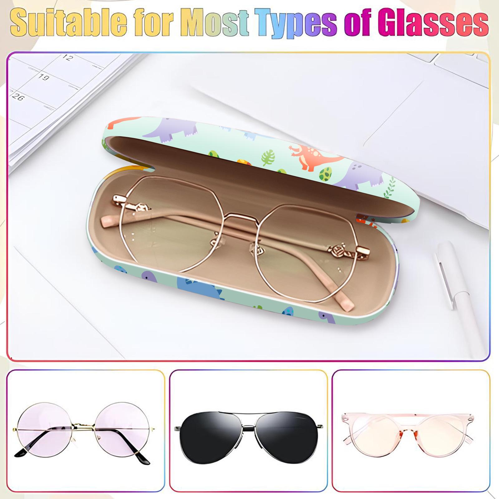

1Pcs Eyeglasses Case, Portable Hard Shell Protective Case for Glasses with Cleaning Cloth
