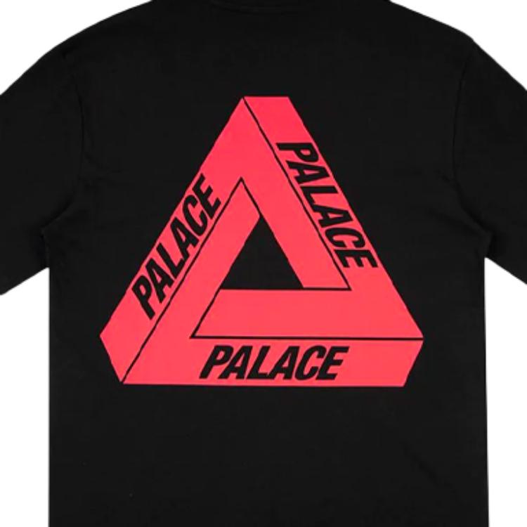Palace Charity Limited Edition Red Triangle Short Sleeve T-Shirt Unisex Tops Black P18TS237