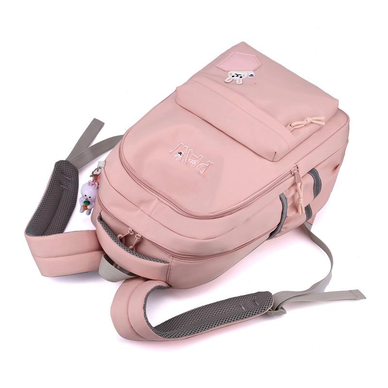 Cute Rabbit Students Backpack Casual Nylon Double Shoulder Bag Travel Bag Junior High School Student Schoolbag mochila book bag