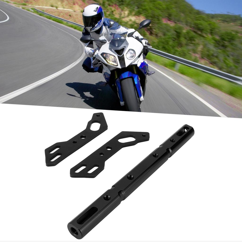 Motorcycle Handlebar Balancing Crossbar Adjustable Aluminium Alloy Universal for Mountain BikesBlack