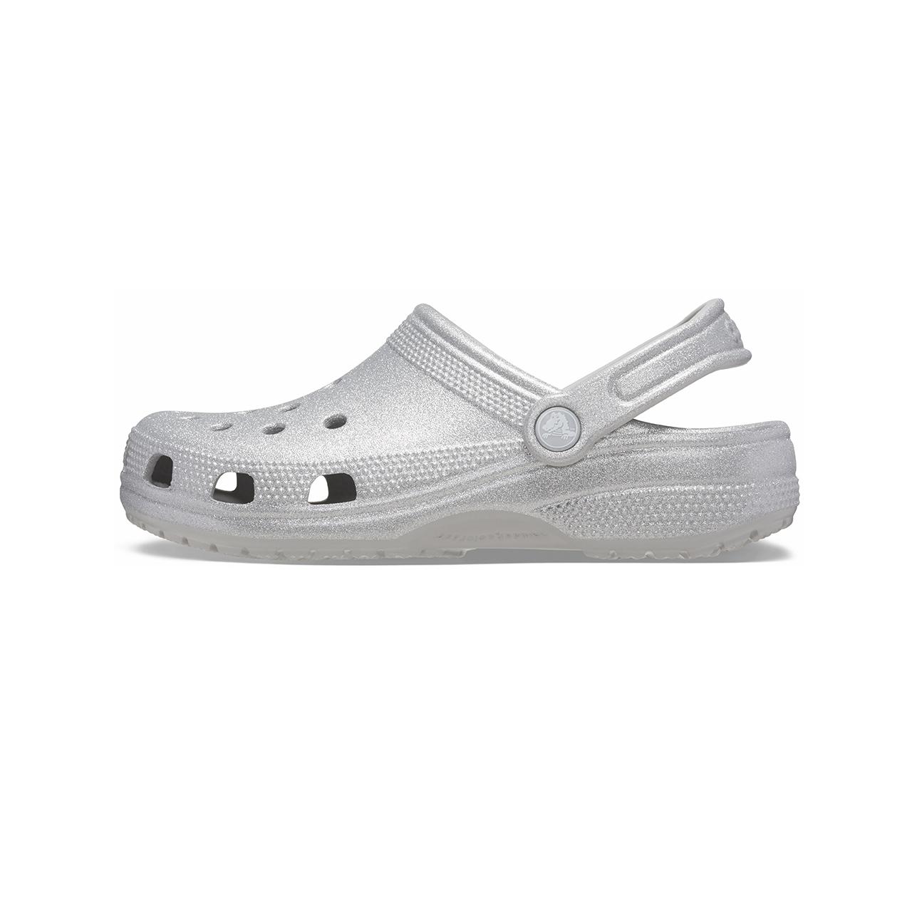 Crocs Classic Glitter Clog Silver Glitter Unisex 205942-0IC 34-35