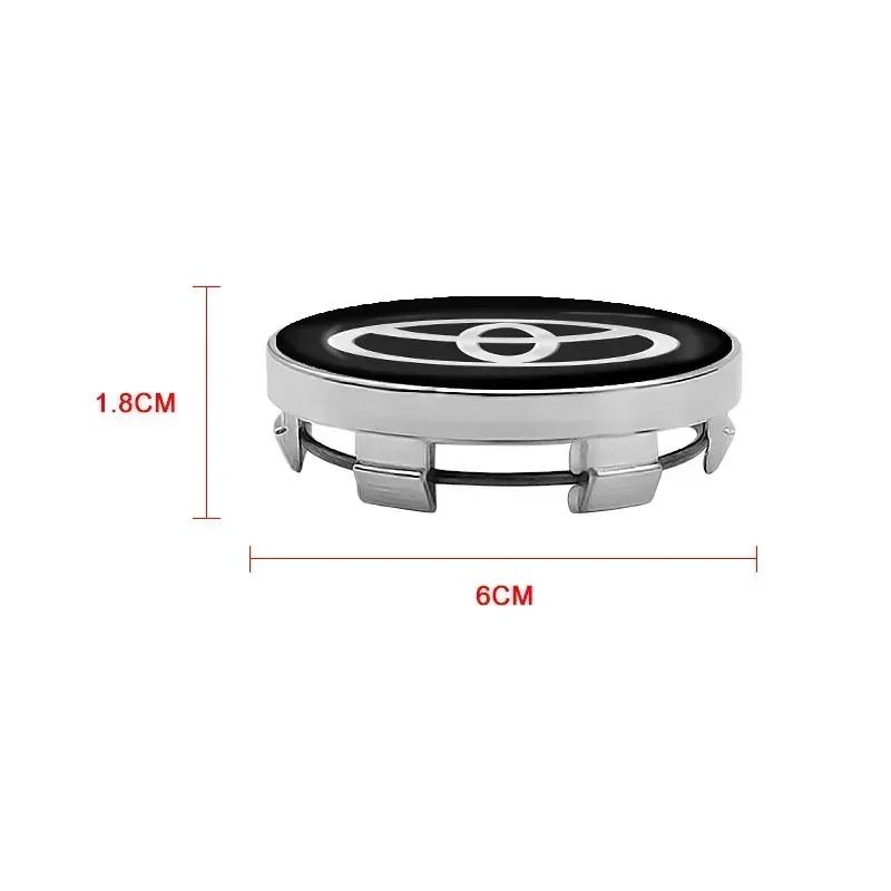 4pcs 60mm Car Wheel Center Hub Center Cap Rim Hub Dustproof Cover Emblemem For Toyota Camry Corolla Yaris Chr Auris Avensis T25