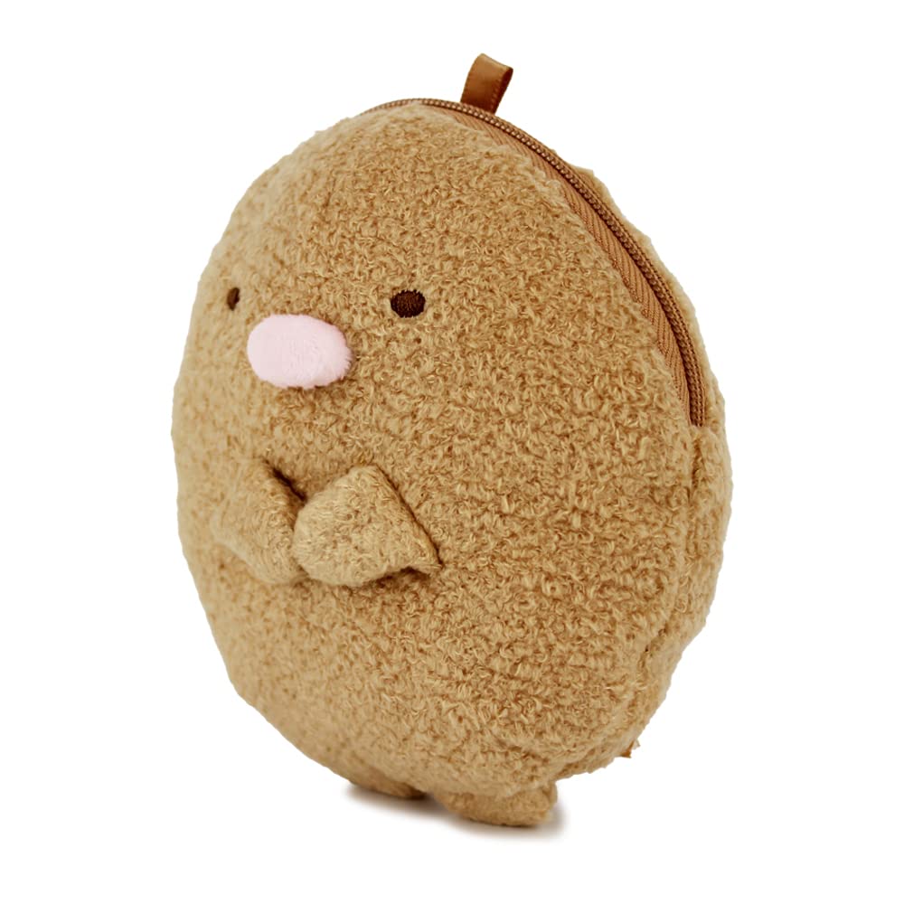 Sumikko Gurashi Tonkatsu Plyšová peněženka na mince s popruhem na krk Hnědá SG 1483 BR