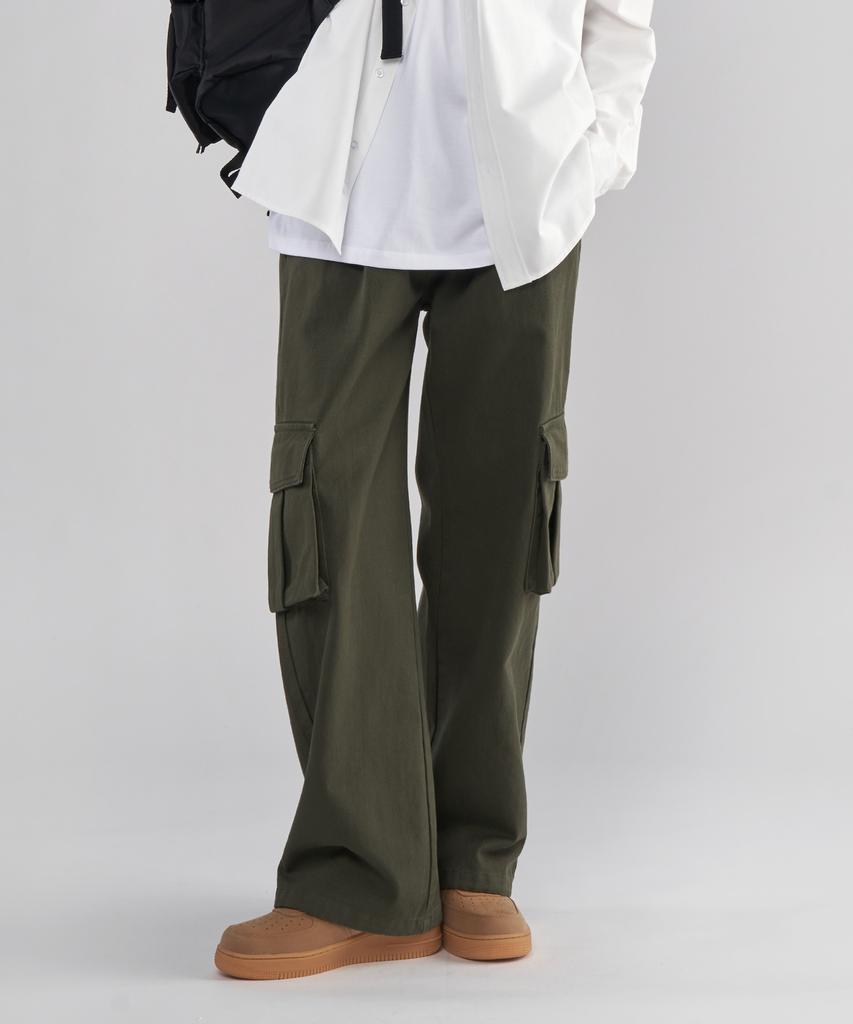 UNTAPPED STUDIO [2Pack] Single-Pleat 7-Count Cotton Wide Cargo Pants 3 Colors