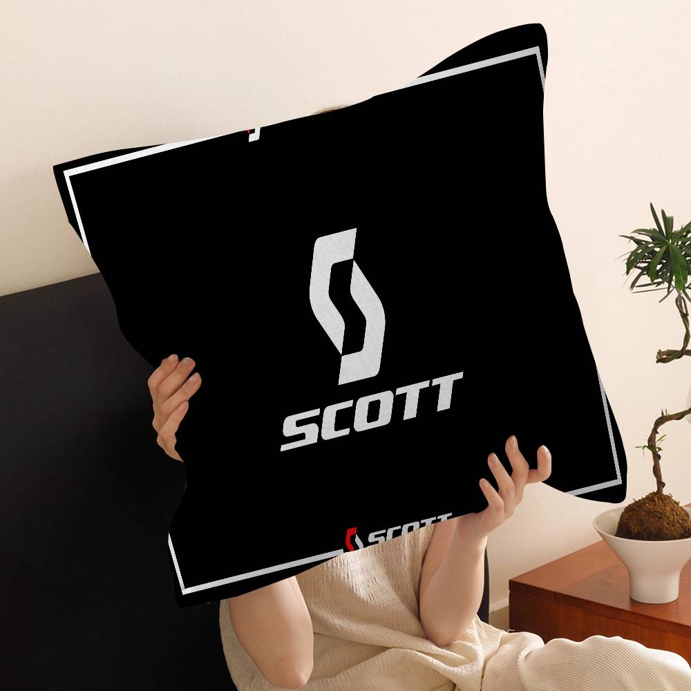 S-Scott Bike Logo Pillow Cover For Bedroom Room And Living Room Sofa Decorative Cushion Cover