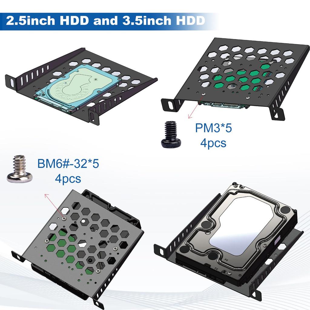 GeeekPi DeskPi RackMate TT Mini Server Cabinet Mini Video (for PCs, Network, Servers, Audio, Equipment)