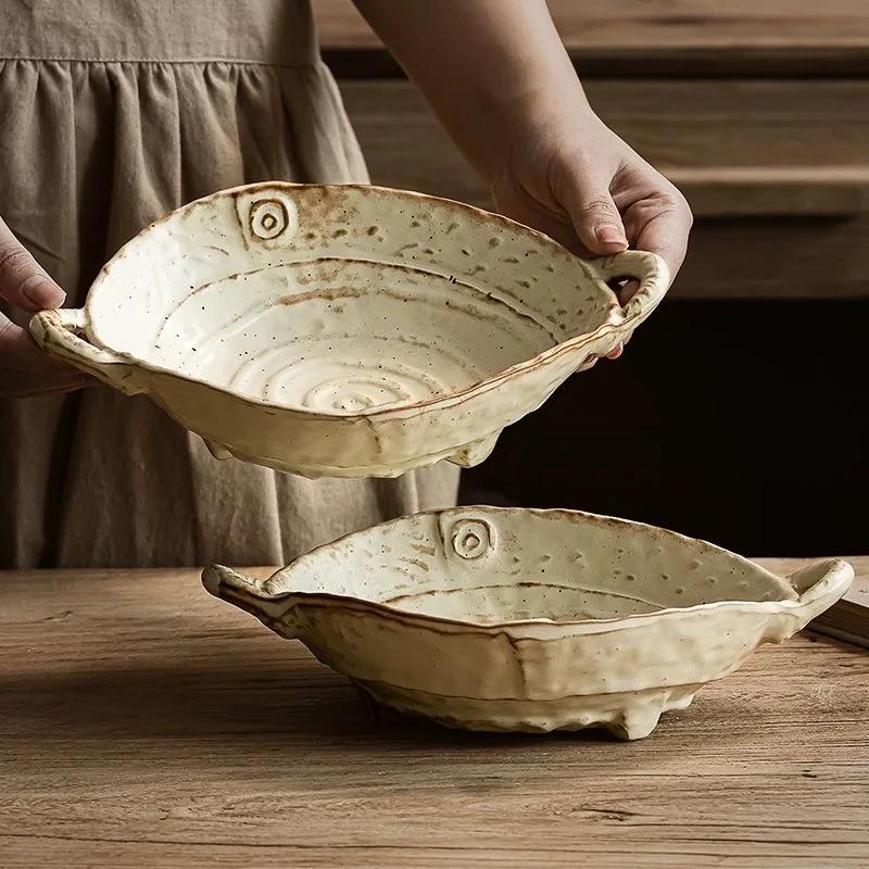 Ceramic Bowl Luxury Ramen Noodle Bowl Fruitplate Kitchen Utensils Microwave Creative Tableware Table Services Pretty Decoration