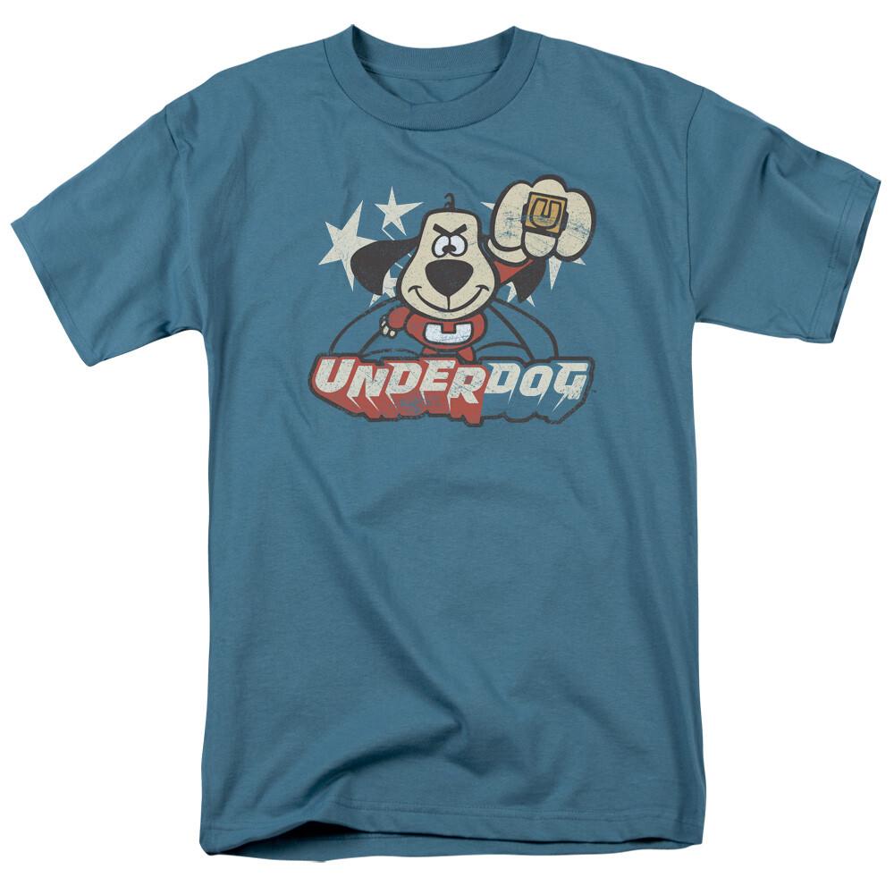 26 Underdog Flying Logo T Shirt Mens Licensed Cartoon Merchandise Slate Unisex T-Shirt M