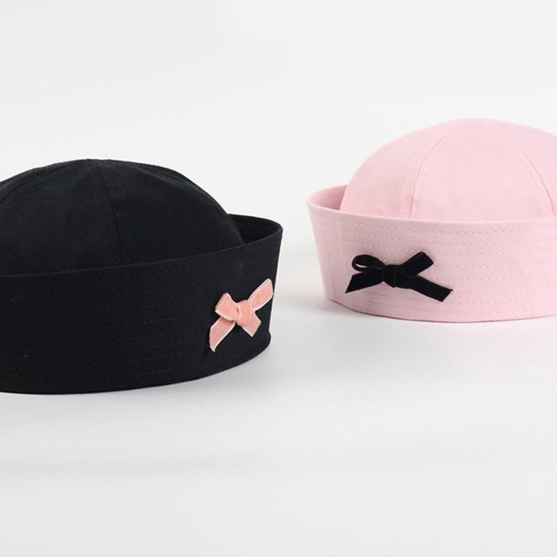 Japanische Baskenmütze für heiße Mädchen Mode Cosplay Kostümhut Fliege Matrosenmütze Teenager Mädchen JK Uniformmütze Party Kopfschmuck