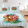 3-teiliges Timon & Pumbaa Der König der Löwen Bettwäsche-Set Weich und Bequem Schlafzimmer, Gästezimmer und Wohnheim Dekor Bettwäsche-Set B096