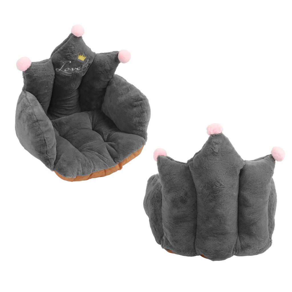 Office Chair Cushion Semi Enclosed Crown Shape Polyester Fiber Seat Cushion for Dormitories Home