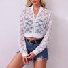 Women's Flower Lace Hollow Out Long Sleeve Jacket