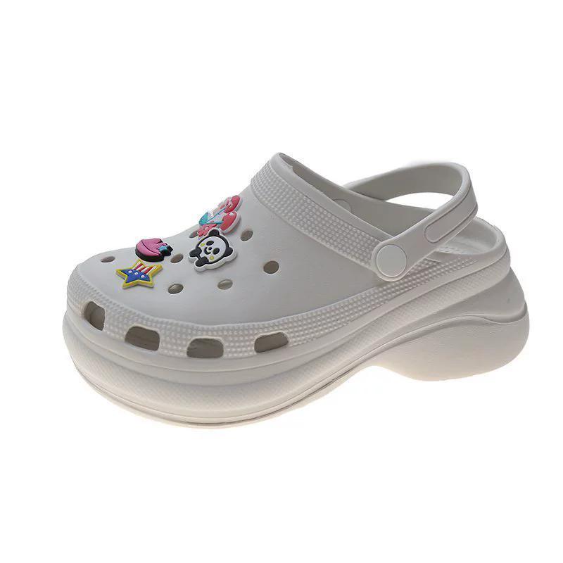 

Летние тапочки с толстой подошвой, увеличивающие рост 36-37 белый