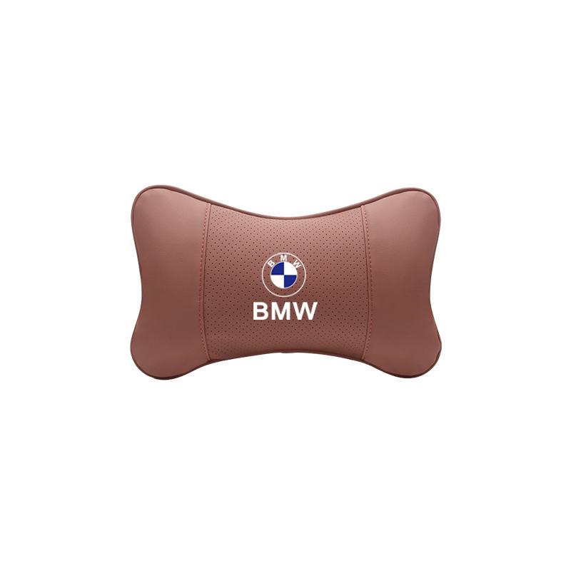 DJSA5 Car Seat Headrest Leather Neck Pillow For BMW Performance F11 G26 E91 F20 E46 E60 E70 E39 E36 Car Interior Accessories Keychain