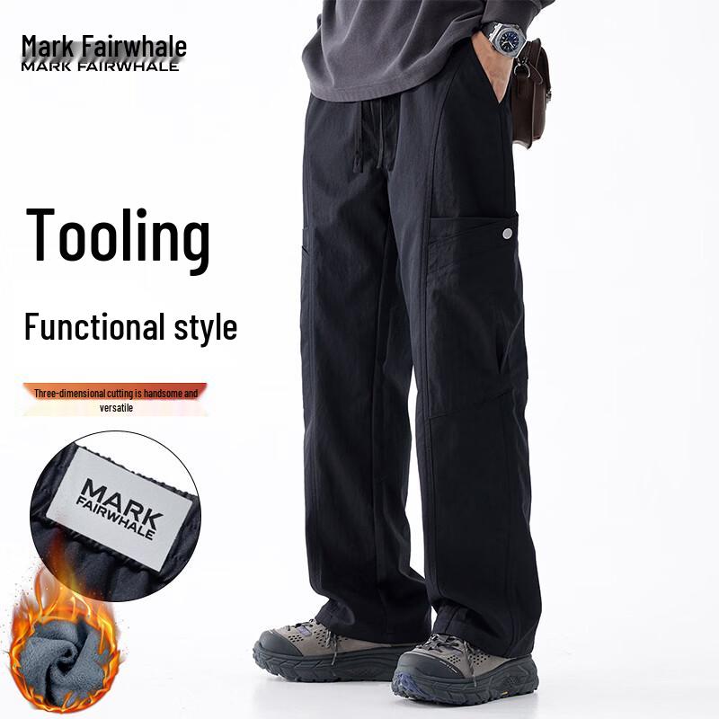 MARK FAIRWHALE Men's American Style Multi-Pocket Cargo Pants