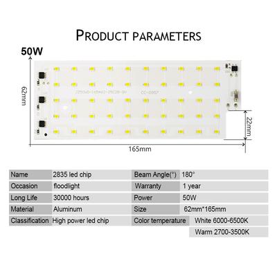 2PCS LED Chip AC 220 50W Floodlight SMD2835 LED Lamp Bead Smart IC No Need Driver For Spotlight DIY Outdoor Flood Light Chip