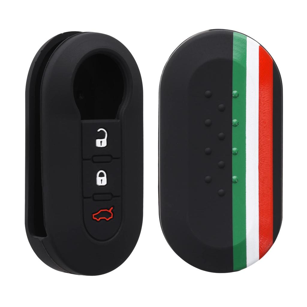 kwmobile Key Cover Fiat Lancia 3-Button Foldable Car Key Compatible
