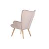 Fauteuil - Rose - Bois - Polyester - 1 place - 67 x 69 x 96 cm