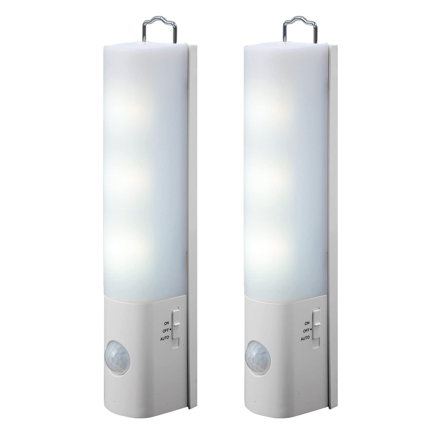 

Comolife Magnetic LED Sensor Light, Set of 2, Indoor Motion Sensor, Footlight, Hallway, Stairs, Closet, Handheld Light, Disaster Preparedness, Power