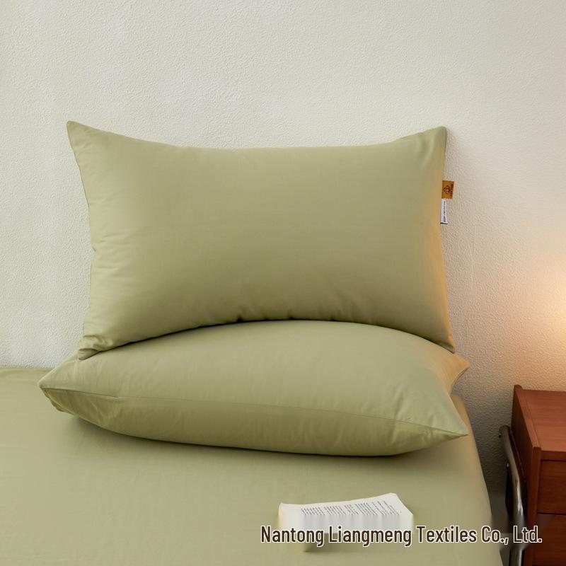 A-class Pure Cotton Solid Color Pillowcase Pair 48x74cm - Skin-Friendly for Home & Hotel Use