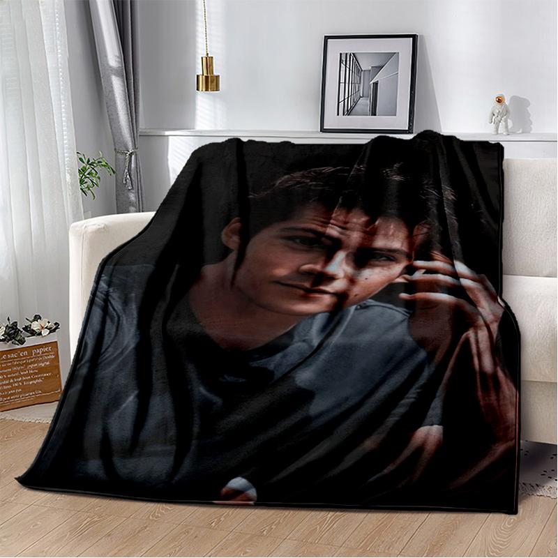 3D Dylan O’Brien DOB Actor Soft Plush Blanket,Flannel Blanket Throw Blanket for Living Room Bedroom Bed Sofa Picnic Cover Gift
