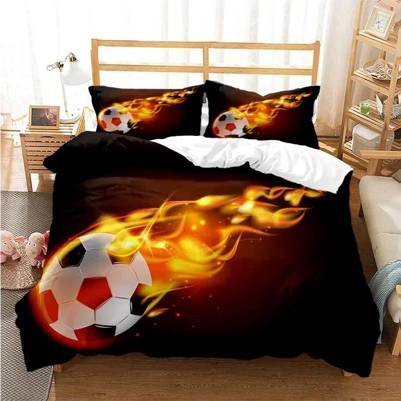 Football Bedding Sets Soccer 3D Duvet Cover Bedding Set Comforter Linen Pillowcases Home Decor Single Double Twin King Queen