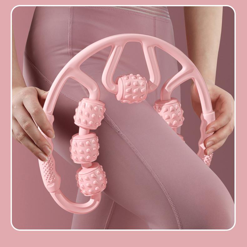 Seven-wheel ring clip leg massager roller thin leg muscles thin waist relax stovepipe clip fitness
