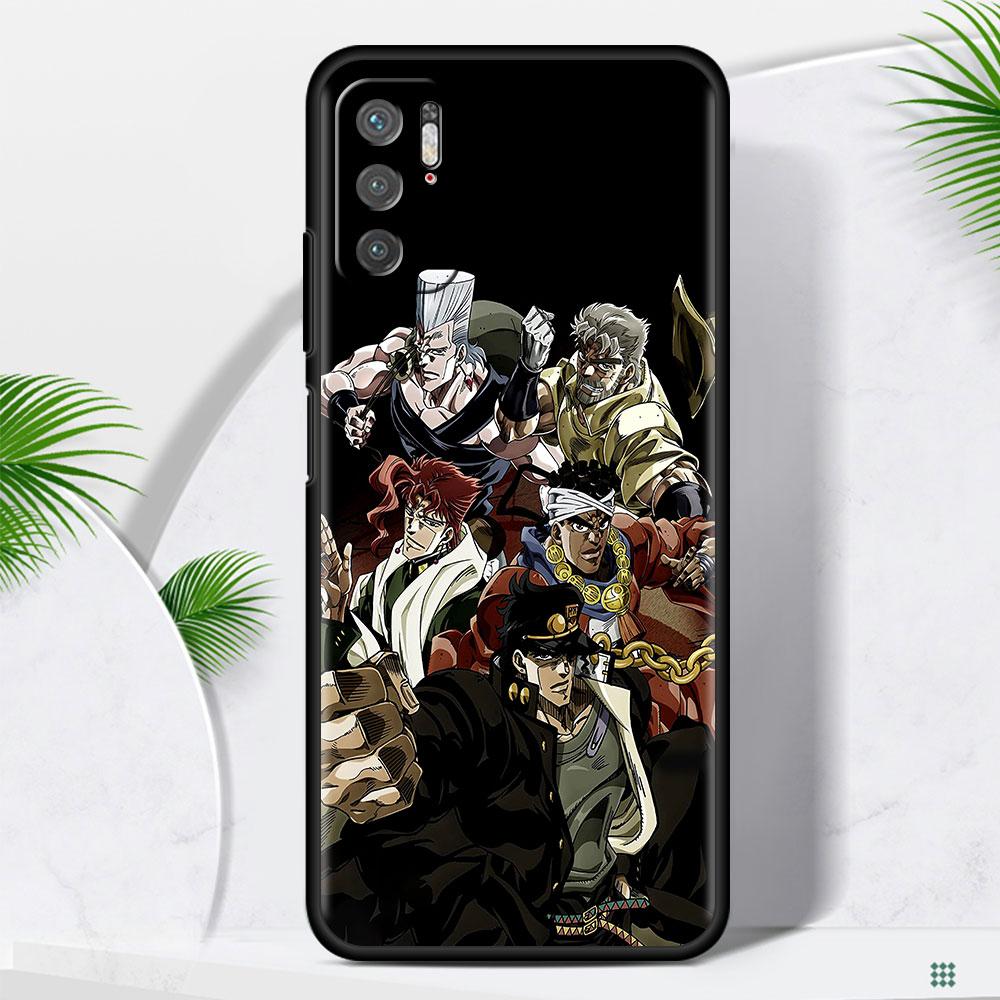 Etui na telefon do Xiaomi Redmi Note 11 10 Pro 9 9S 10S 8 7 8T K40 9A 9C 9T Modna obudowa silikonowa miękka okładka Anime Cartoon J-Jojo