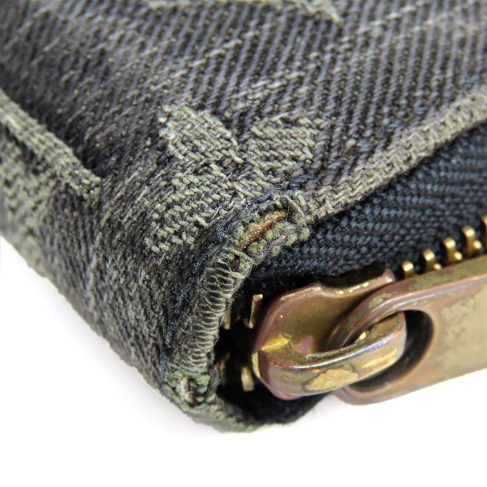 Used LOUIS VUITTON Purse Zippy wallet M95614 Zip Around Monogram denim Noir black Accessory