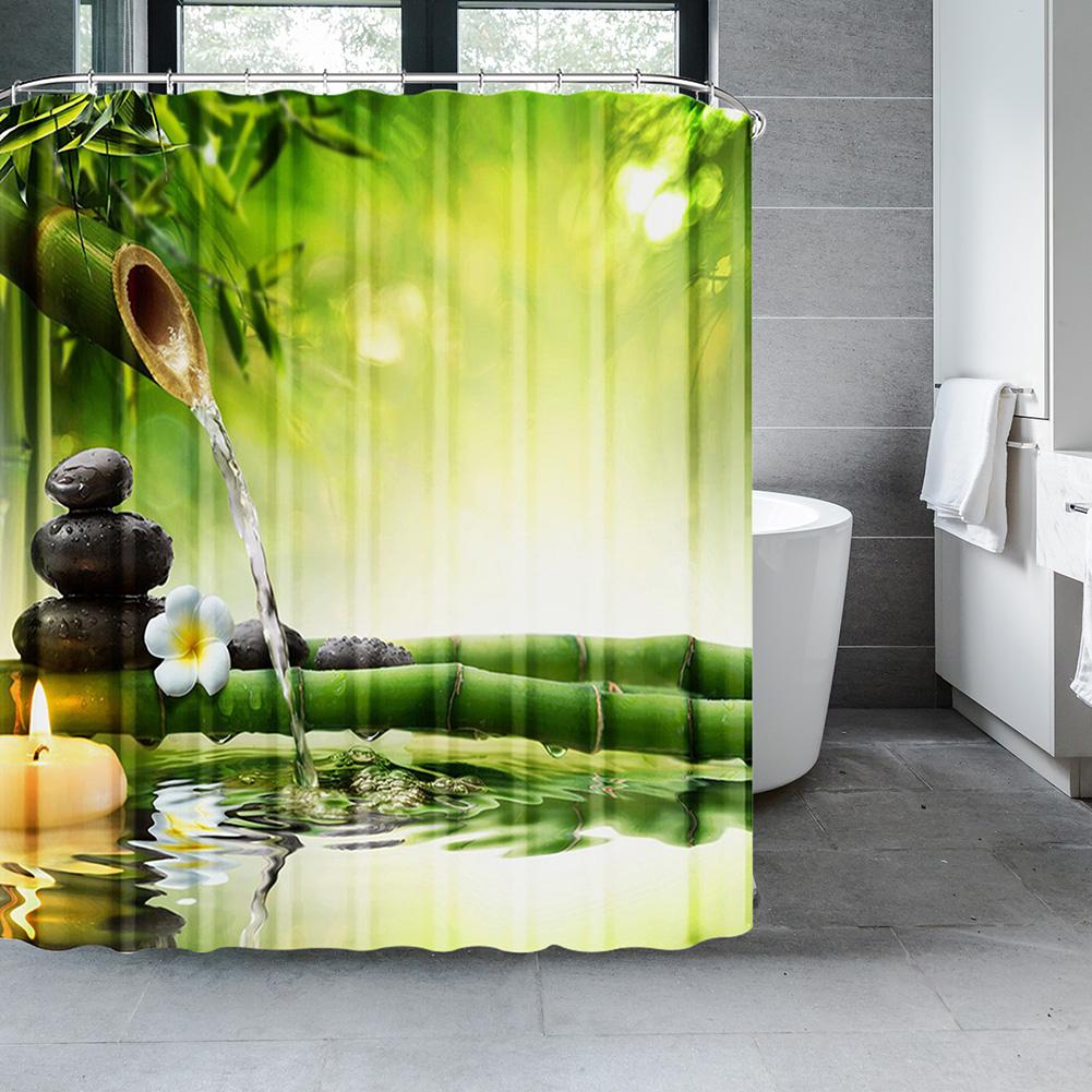 Nature Shower Curtains Woodland Bath Curtain Polyester Cloth Fabric Bathroom Partition with Hooks Scenic Decor Shower Curtain