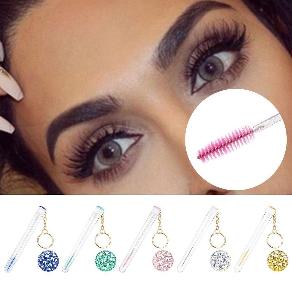 Reusable Lash Mascara Wands Sparkling Lash Spoolies Multi-Purpose Comb Brushes  Makeup Tools